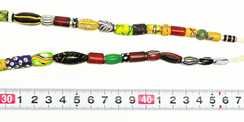 アフリカとんぼ玉 「人面」ミルフィオリ アフリカとんぼ玉 「人面