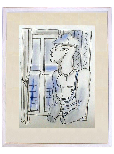 ジャン・コクトー リトグラフ フレーム付き ジャン・コクトー