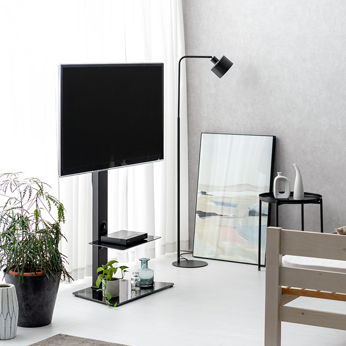 壁寄せテレビスタンド Varial(バリアル) 2段棚タイプ | 家具