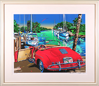 117】鈴木英人 リトグラフ THE BOAT IN THE SUN 1991年シルク