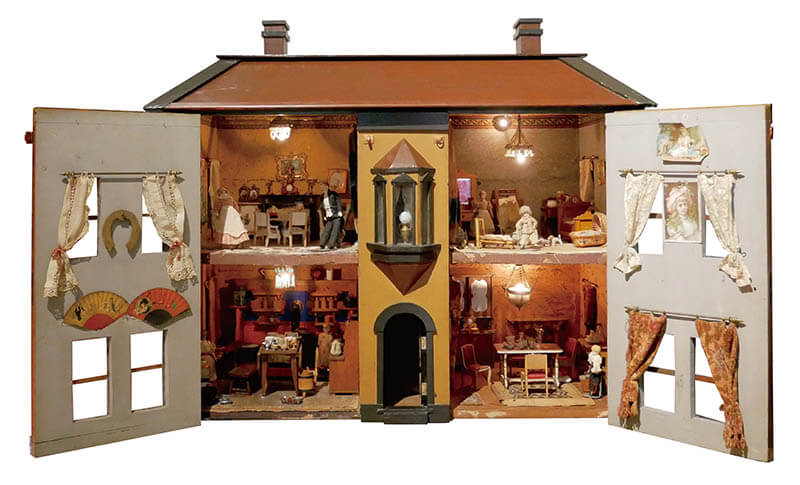 ドイツ、アンティーク、ドールハウス、ミニチュア、棚 魅惑の