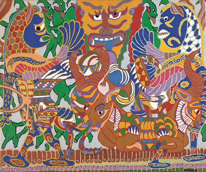 月の船 ジミー大西 絵画作品 沖縄タイムス創刊75周年記念 ジミー大西 画業