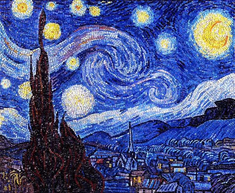 ゴッホの絵 無料絵画] フィンセント・ファン・ゴッホ 「星月夜」 （1889