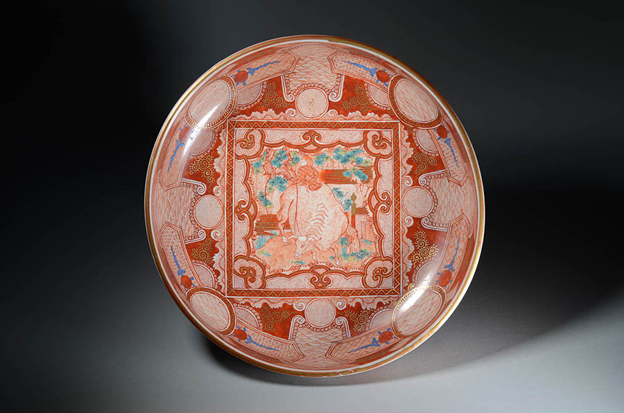 古九谷 九谷焼 徳利 宝の図 明治九谷 宮本屋窯 金彩 本金 亀多画 1客