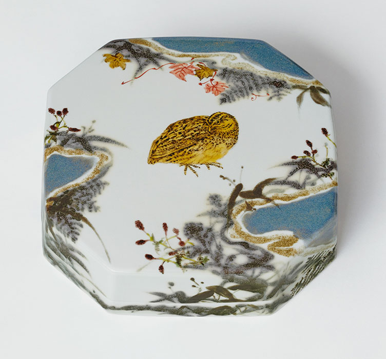 ✤人間国宝【藤本能道】✤『色絵牧童図陶板』✤