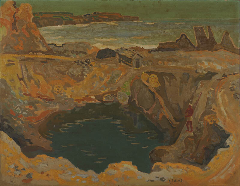 版画『鼓と少女』太田二郎 作 版画『鼓と少女』太田二郎 作 版画『鼓