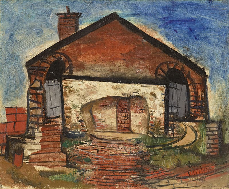 小出楢重 油彩画 約42cm x 34cm (額入り) オリジナル コレクター