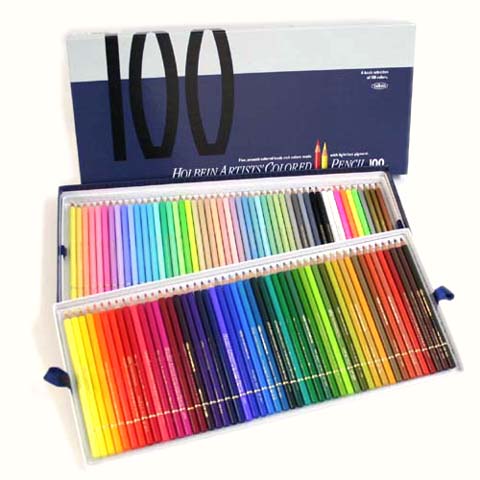 ホルベイン]色鉛筆 100色セット(紙箱) OP940 | マルニ額縁画材店