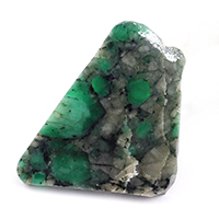 エメラルド水晶クラスター、天然石ビーズのアートクリスタル