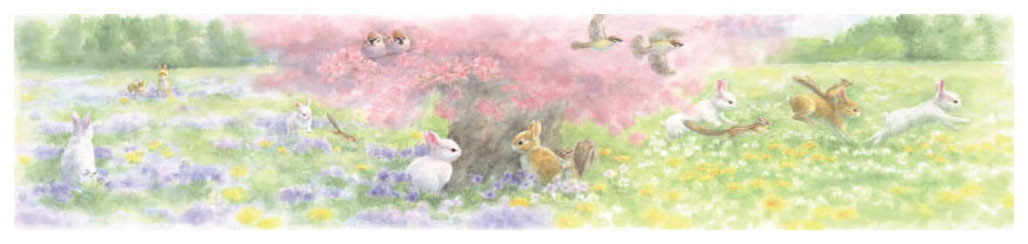 土田穣 絵画 (版画/ジクレー) 「草原の仲間」 7014|アート＆フレーム