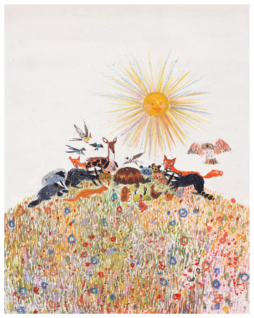 ブライアン・ワイルド・スミス 絵画 (版画/ジクレー) 「太陽の丘～賢者