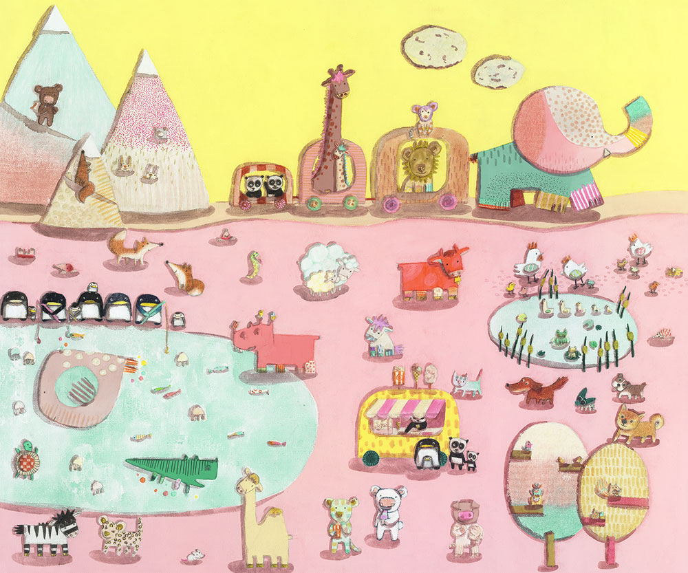 キロメロ Kiro.Melo 版画 キロメロ 絵画 (版画/キャンバスジクレー) 虹