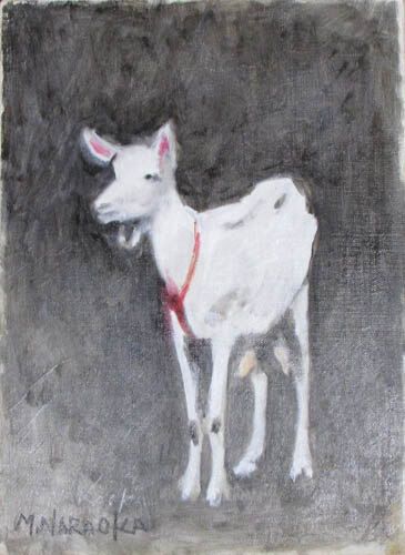 パ*ン様 奈良岡正夫 水彩画 やぎ パ*ン様 奈良岡正夫 水彩画 やぎ パ