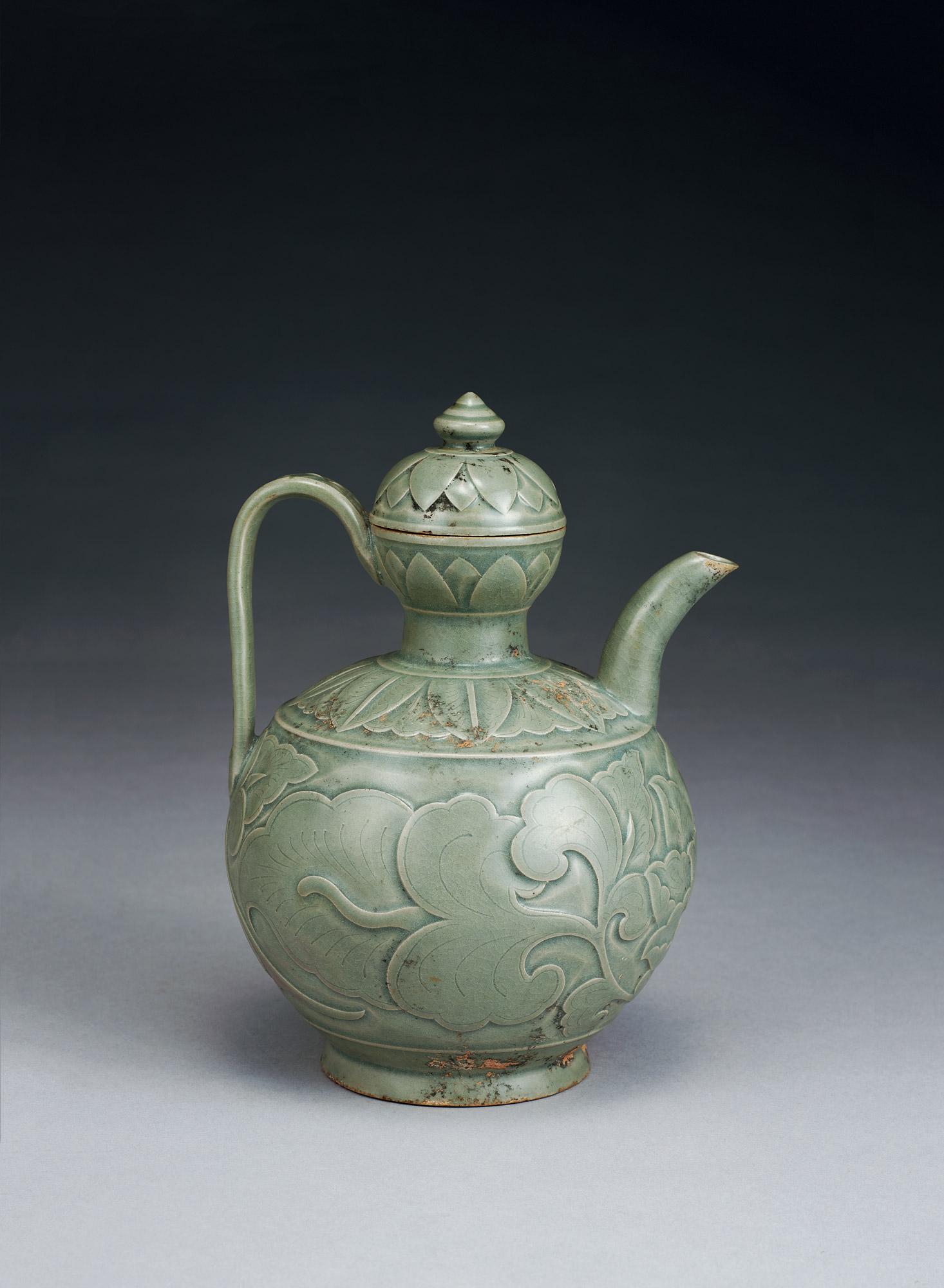 宋代柴窯藍釉葫蘆瓶 陶器 花瓶 飾り壺 宋代柴窯藍釉