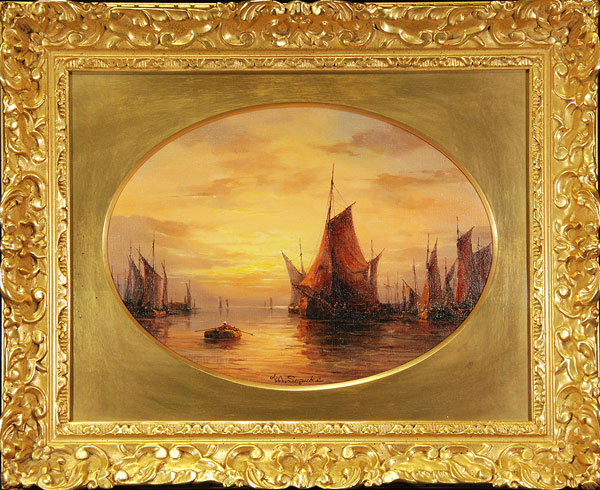 風*様 油彩画肉筆 海洋画家 鈴木政輝 作 「遥かな旅路」 41cm×53cm