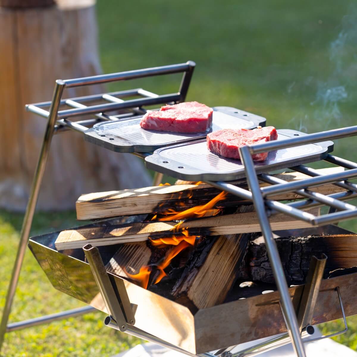 OLD ASHIBAアイアンラック キャンプ用収納・テーブル・調理台 | asobient