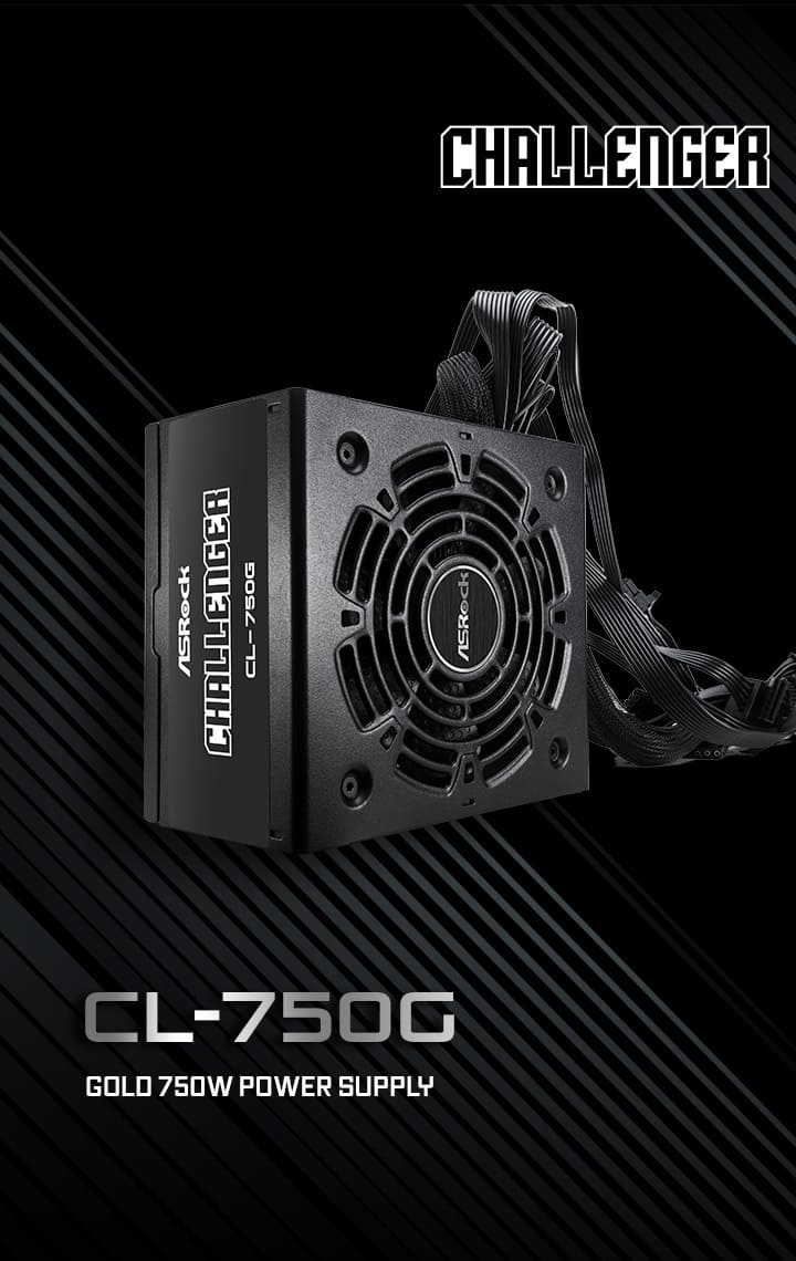 ASRock CL-750G Challenger Gold 電源（新品未使用） Amazon.com: ASRock Challenger 750W Power Supply ATX 3.1 Auto iCOOL