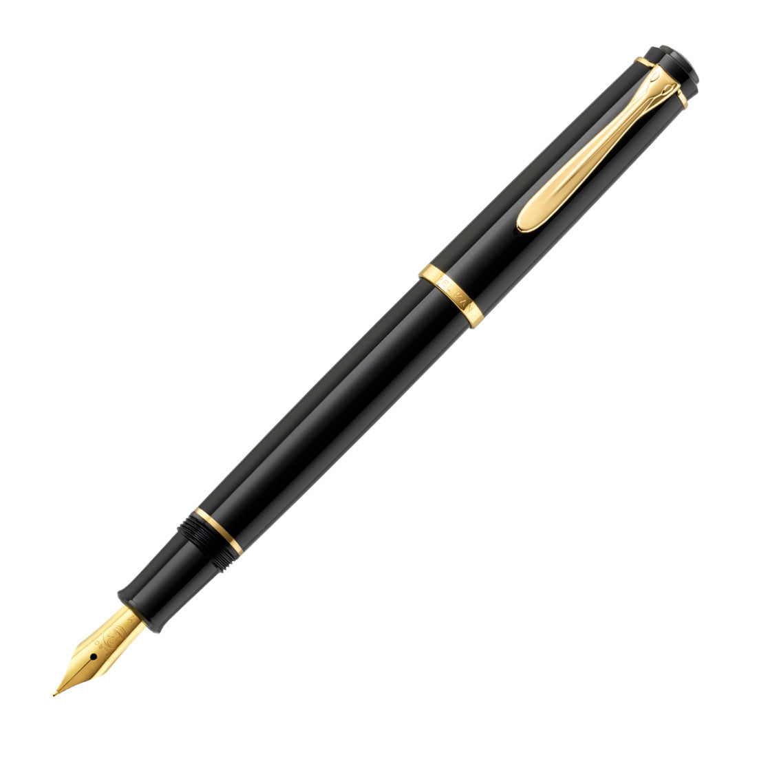 Pelikan Classic P200 Fountain Pen - Black w/ Gold Trim – Atlas