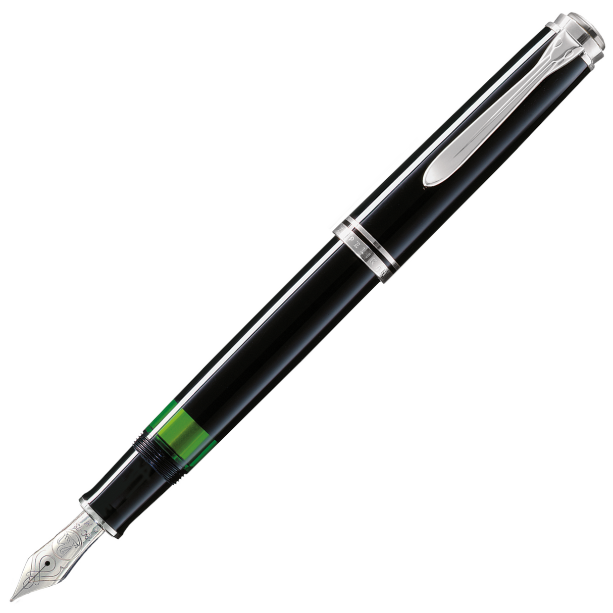 Pelikan Souveran M805 Fountain Pen - Black-Silver – Atlas Stationers