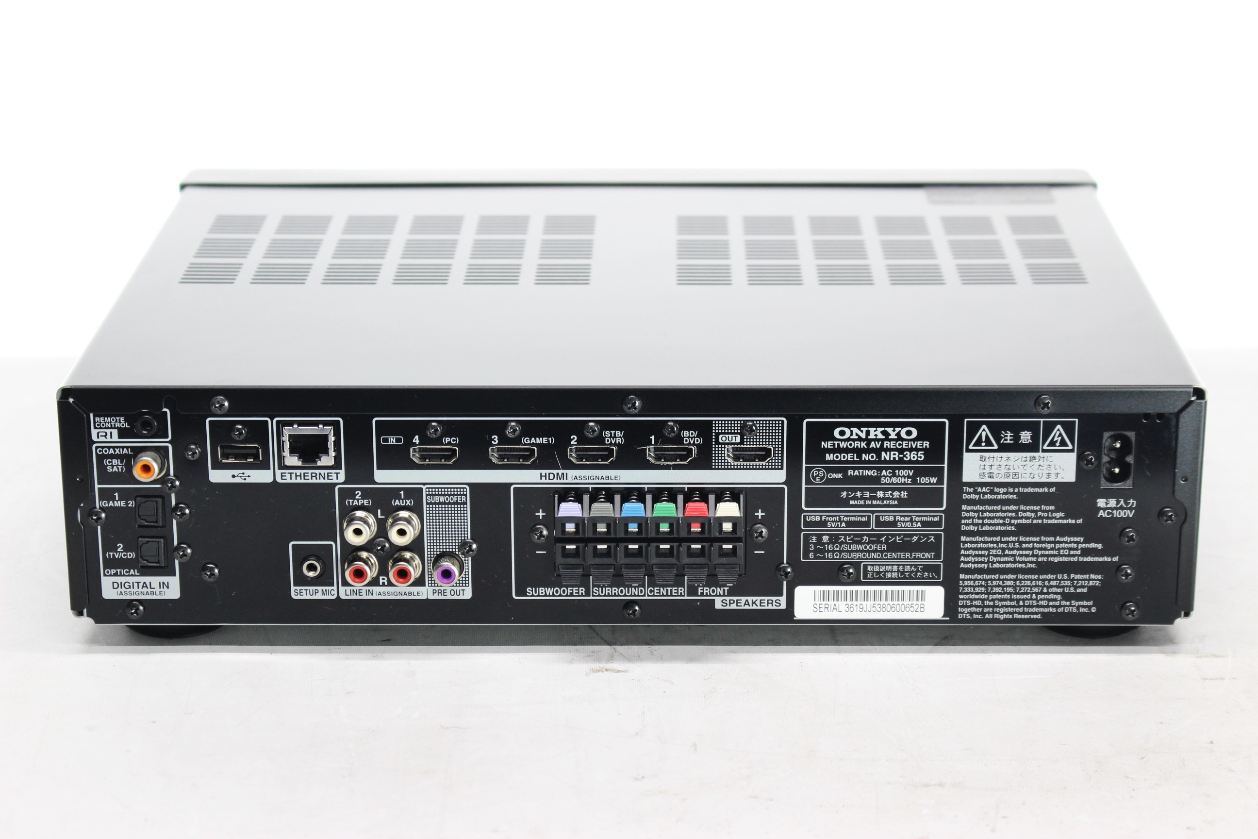 ONKYO ホームシアターセット レシーバー NR-365 オンキョーONKYO NR