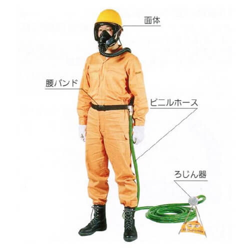 225CS肺力吸引形ホースマスクご注文のページ □防護服．COM□