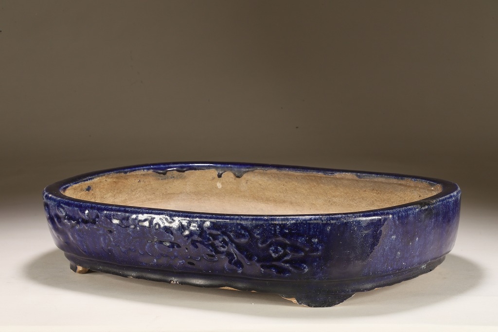 広東窯瑠璃釉三味胴長方 | 雨竹亭オンラインショップ