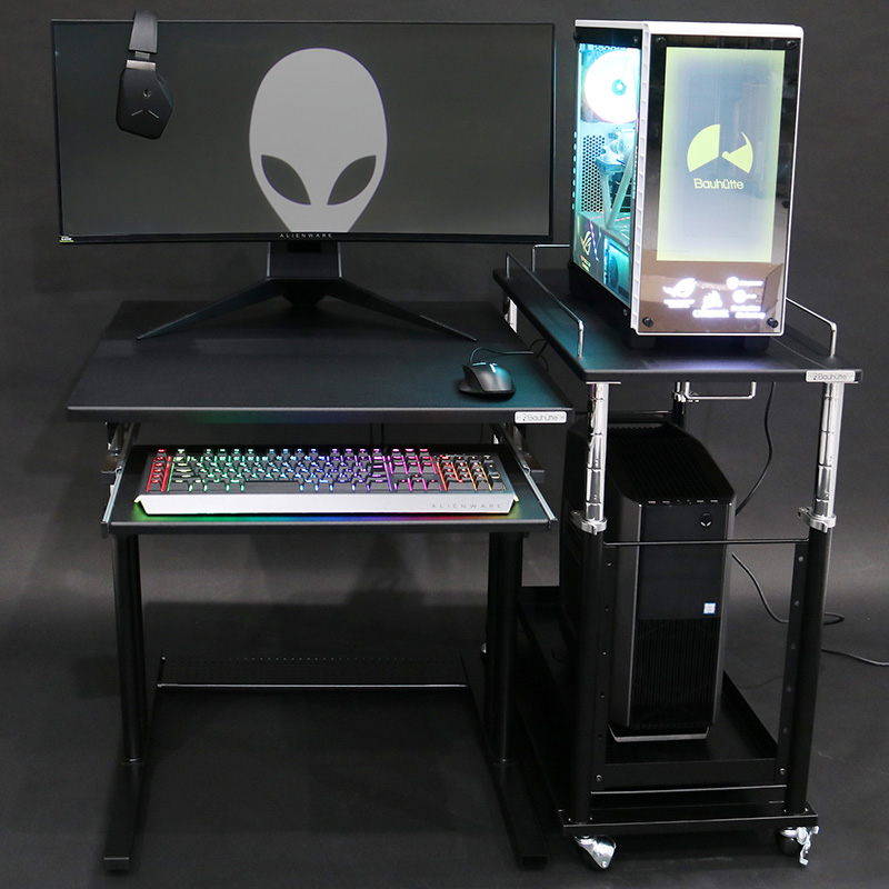 Bauhutte（バウヒュッテ） PCディスプレイワゴン BHS-700PC-BK