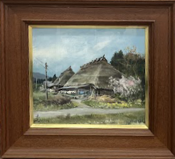 油絵 専用 屋根の上の二ひきの世界 油絵 専用 屋根の上の二ひきの世界