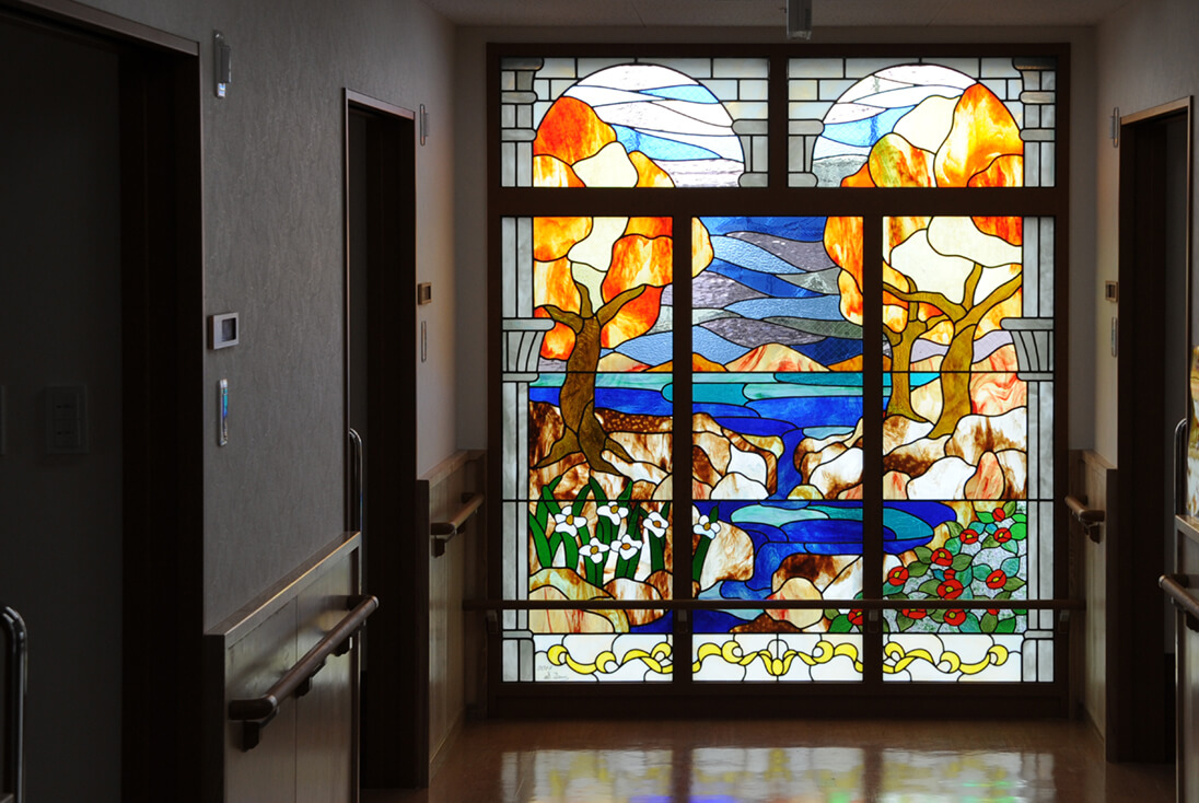 アメリカ ニューヨーク ステンドグラス ブルックリン橋グラス