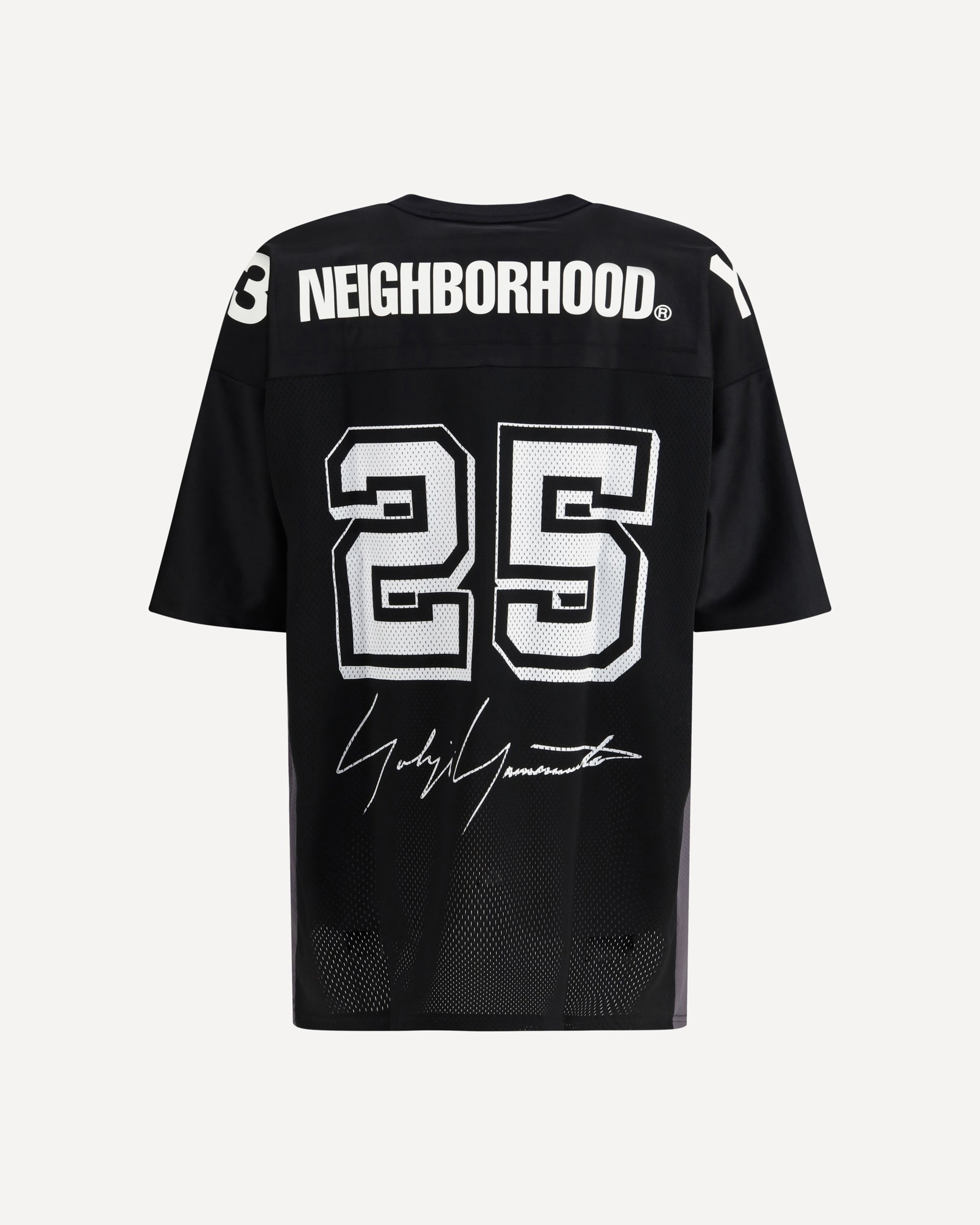Y-3 Football Jersey T-shirt by Y-3 X NEIGHBORHOOD BLACK | Base Blu
