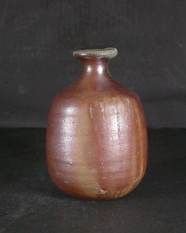 備前焼 登窯 備前市無形文化財 榊原 清人 共箱付き黄ゴマ徳利1 備前焼