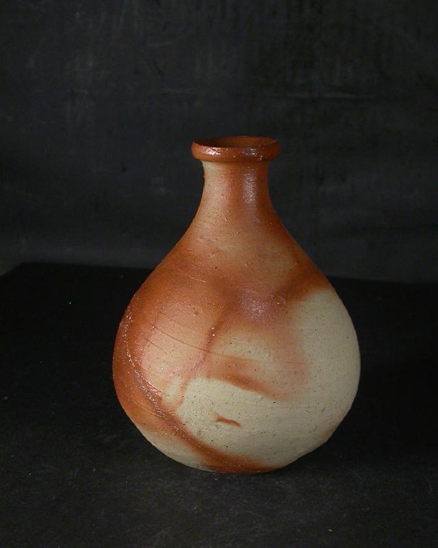 陶芸家伊勢崎満備前ぐい呑酒器備前焼窯変伊勢崎陽山共箱