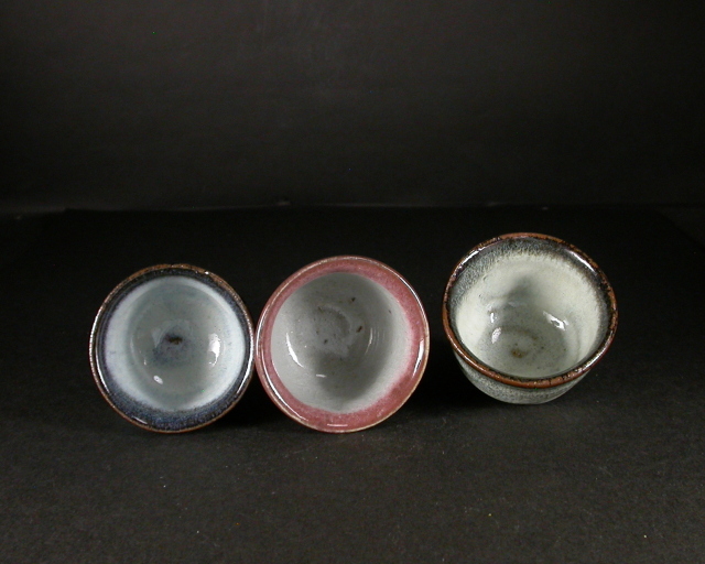 倉敷酒津焼 兜山窯 日本工芸会正会員 岡本 孝明 四方桟共箱付きぐい呑