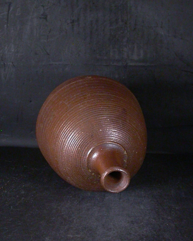 備前焼 登窯 昭和初期の伊部手糸目大徳利花入4 備前焼卸・小売 六べえ