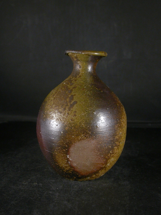 無形文化財 物故作家 藤原健 窯変徳利 出来抜群 共箱 本物保証