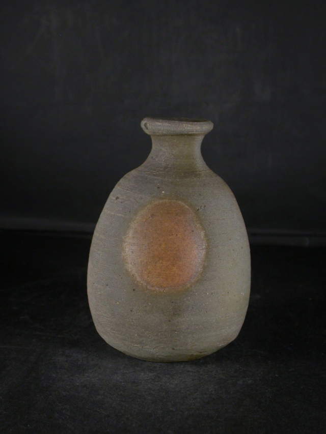 陶芸家 人間国宝 藤原啓 備前焼 備前 徳利 酒器 一輪挿し 箱なし 窯変