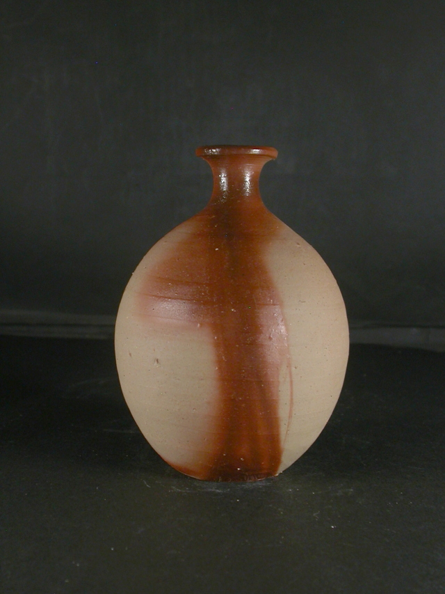 作家物 人間国宝 藤原啓 備前 窯変 徳利 合わせ箱 作家物 人間国宝