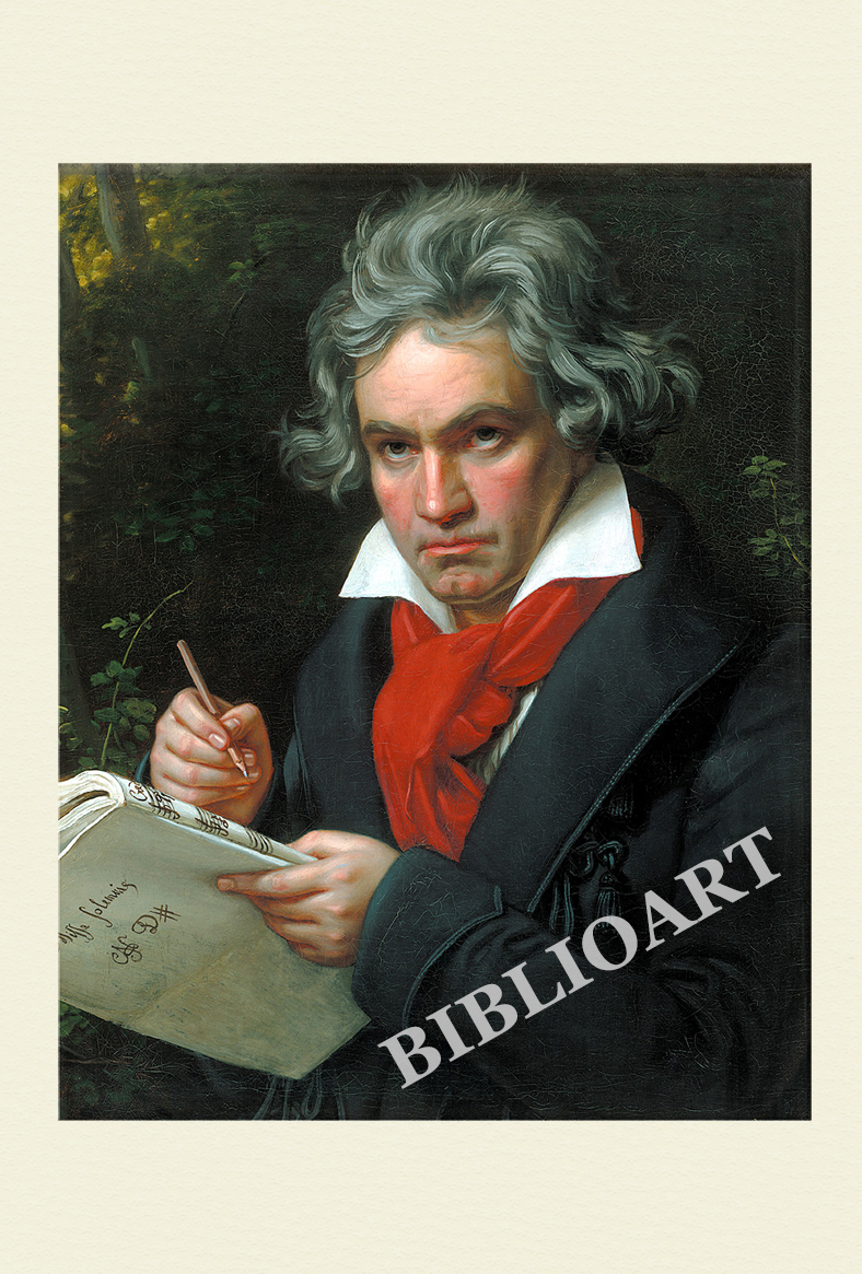 ビブリオポリ-ベートーヴェンの肖像画 アンティークドイツ