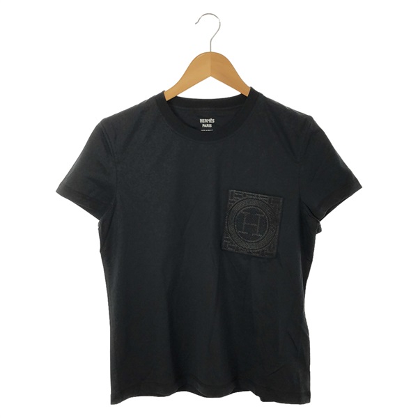 エルメス(HERMES)エルメス Tシャツ 刺繍入りポケット 半袖Tシャツ 衣料