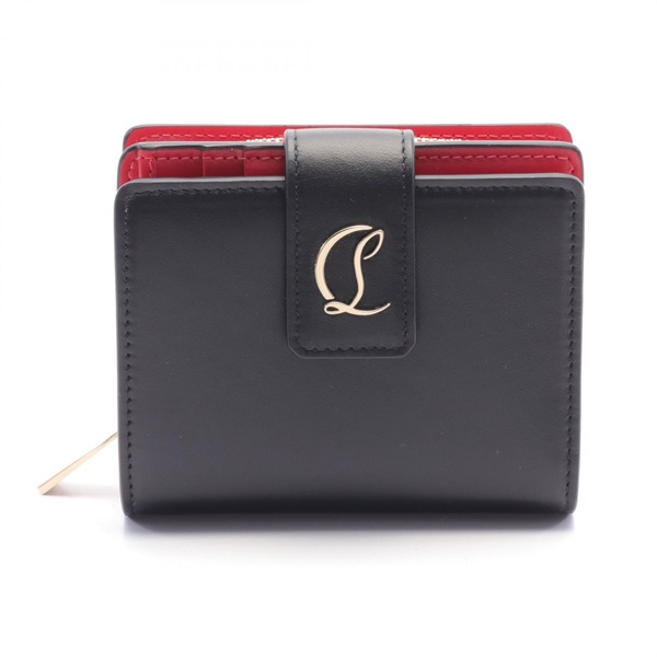 Christian Louboutin / スパイクスタッツ/2つ折り財布/レザー/ブラック