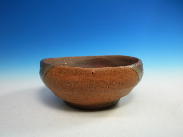 人気作家☆森本良信【師：安倍安人】☆黒備前【コバルトブルー】湯のみ