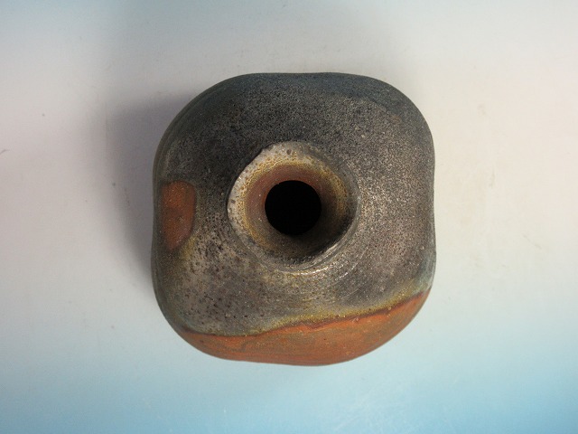 陶芸家 中村六郎 備前 窯変 徳利 酒器 共箱 備前焼 備前窯変徳利｜作家