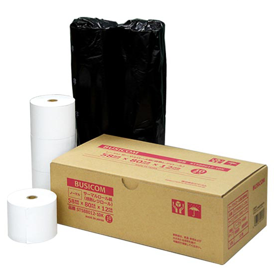 感熱ロール紙(レジロール)製品情報 58mm幅・80mm幅｜株式会社ビジコム
