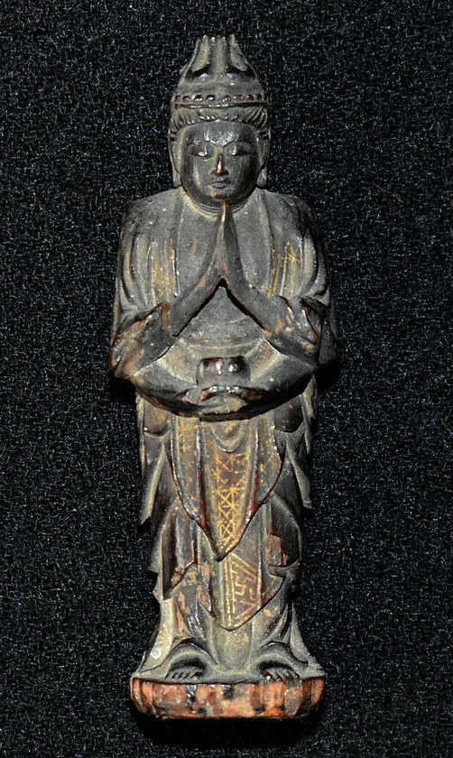 仏教美術 時代 珊瑚 千手観音像 仏像 川口一光 厨子 共箱 【公式通販】