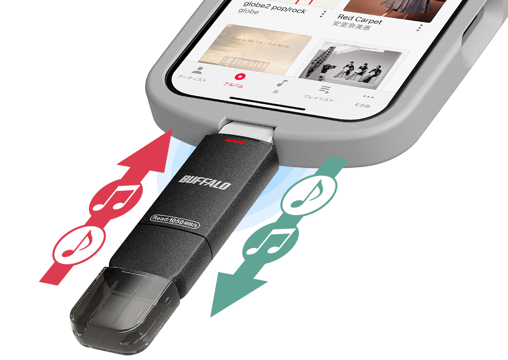 BUFFALO USB接続 CDリーダー RRC1-WH/N RR-C1-WH : スマートフォン用CD