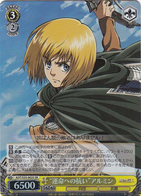 自由を掴むため アルミン SP サイン ヴァイスシュバルツ 自由を掴む