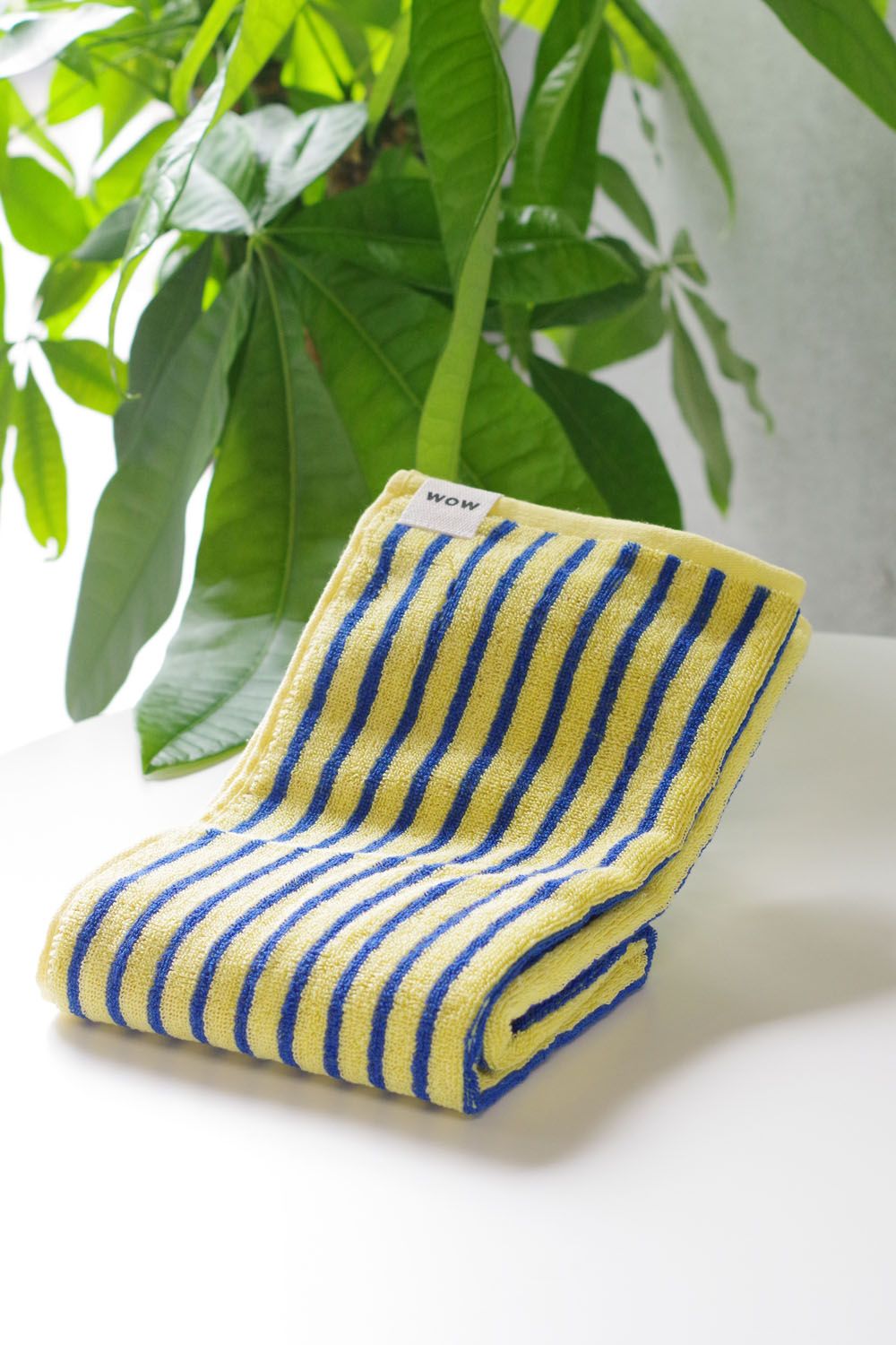 WITH OR WITHOUT - Stripe Face Towel / シルク混 ストライプ フェイス