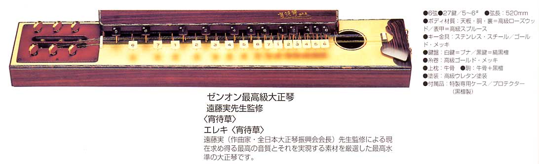 美品】ZEN-ON 高級大正琴 冴E 全音 和楽器 美品 全音 ZENON 高級大正琴