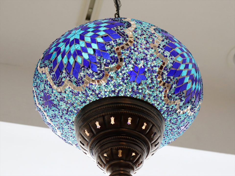 トルコガラスペンダントライト 3灯 トルコガラスペンダントライト 3灯