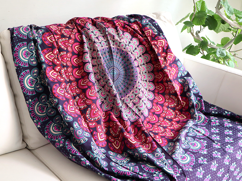 曼荼羅（まんだら)マルチクロス シングル 200×133cm カレイドスコープ